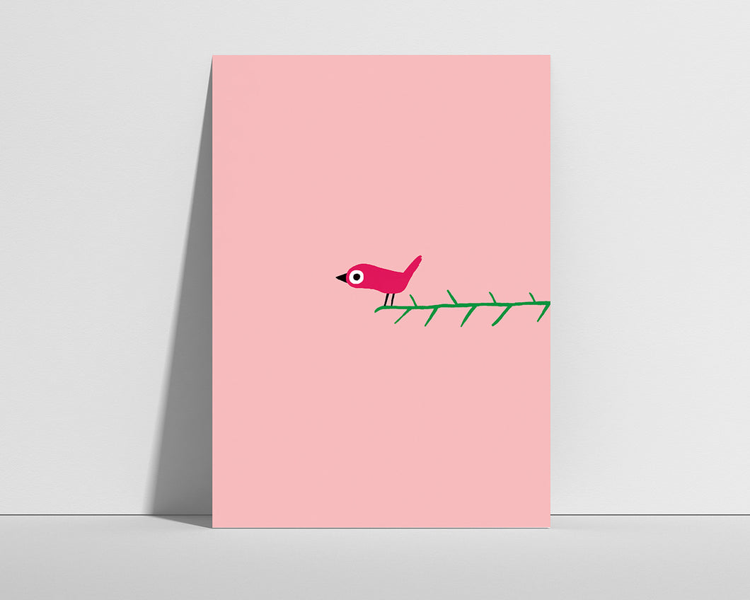 Schneeberg.Land | Postkarte | Hello little bird pink