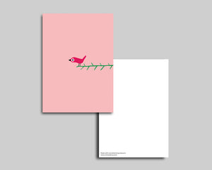 Schneeberg.Land | Postkarte | Hello little bird pink